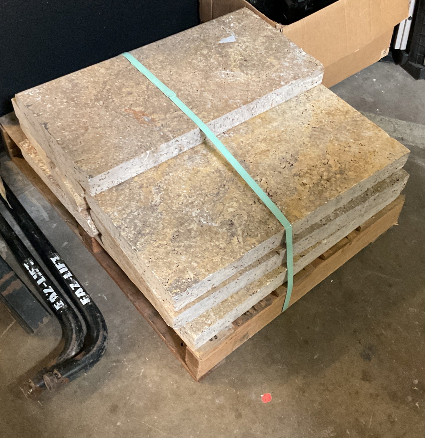 Brushed Travertine Coping by Marzana