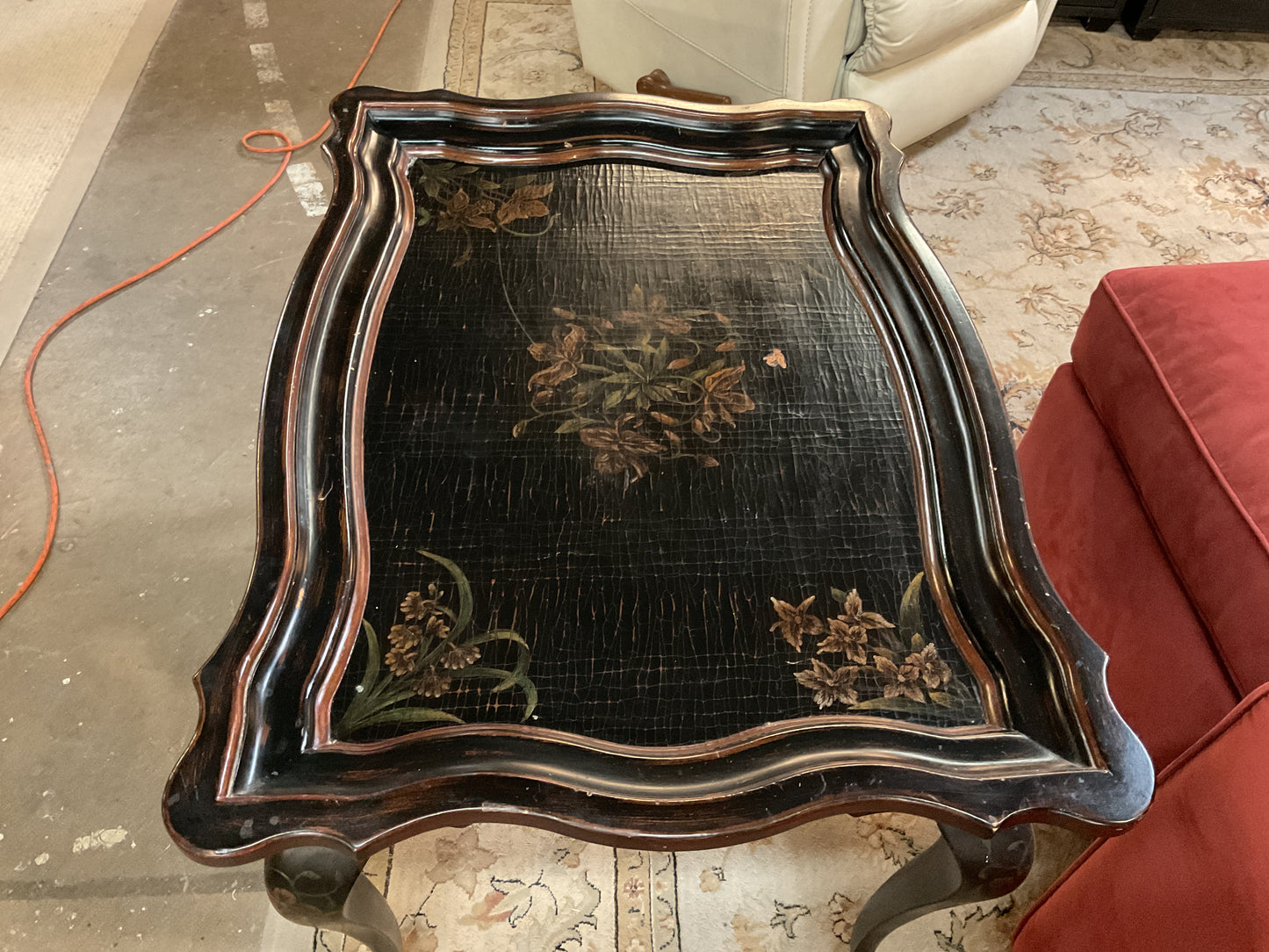 Painted Scalloped Cocktail Table