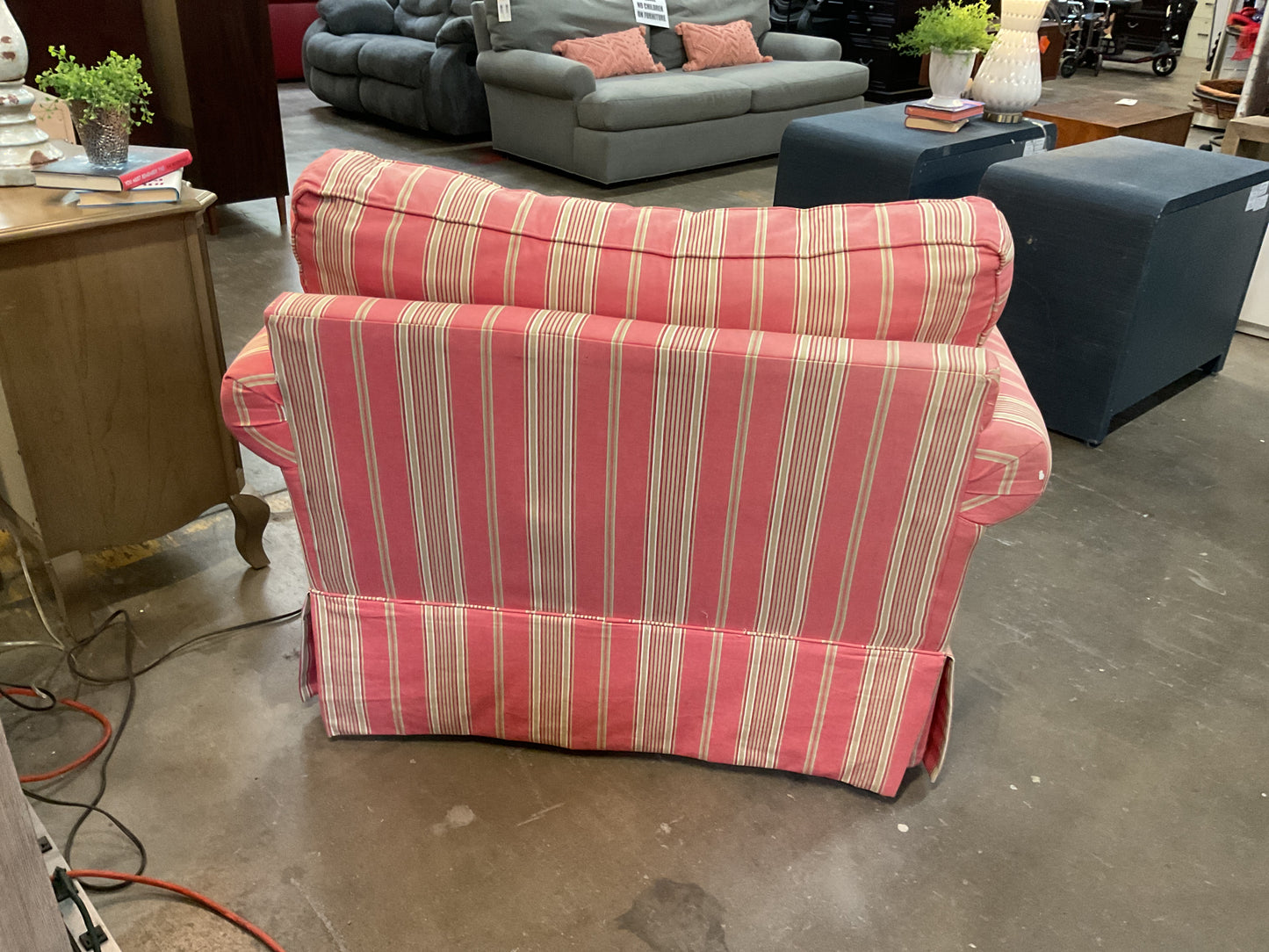 Striped Club Chair by Haverty’s