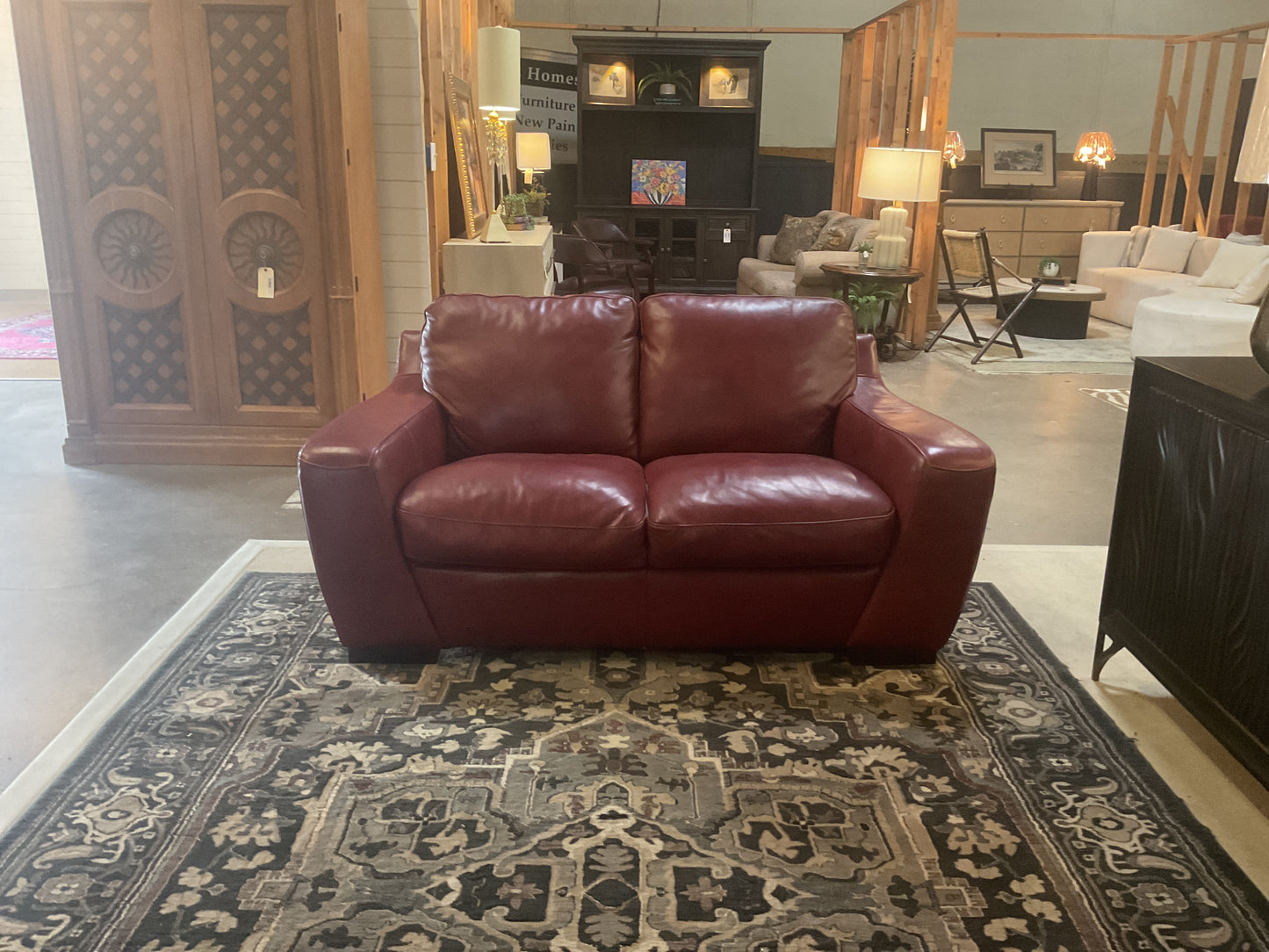 Two Seat Leather Loveseat