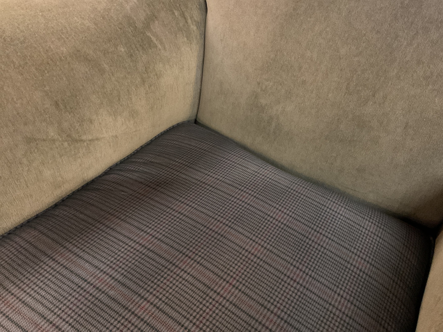 Custom Upholstered Velvet Club Chair