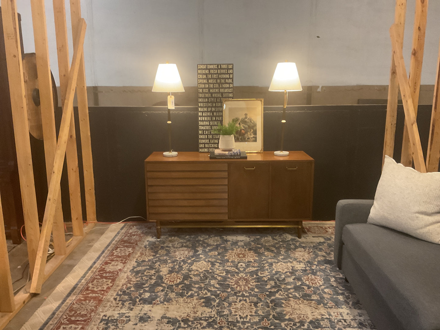 American of Martinsville Walnut Buffet