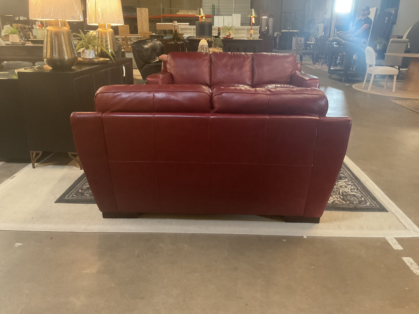 Two Seat Leather Loveseat
