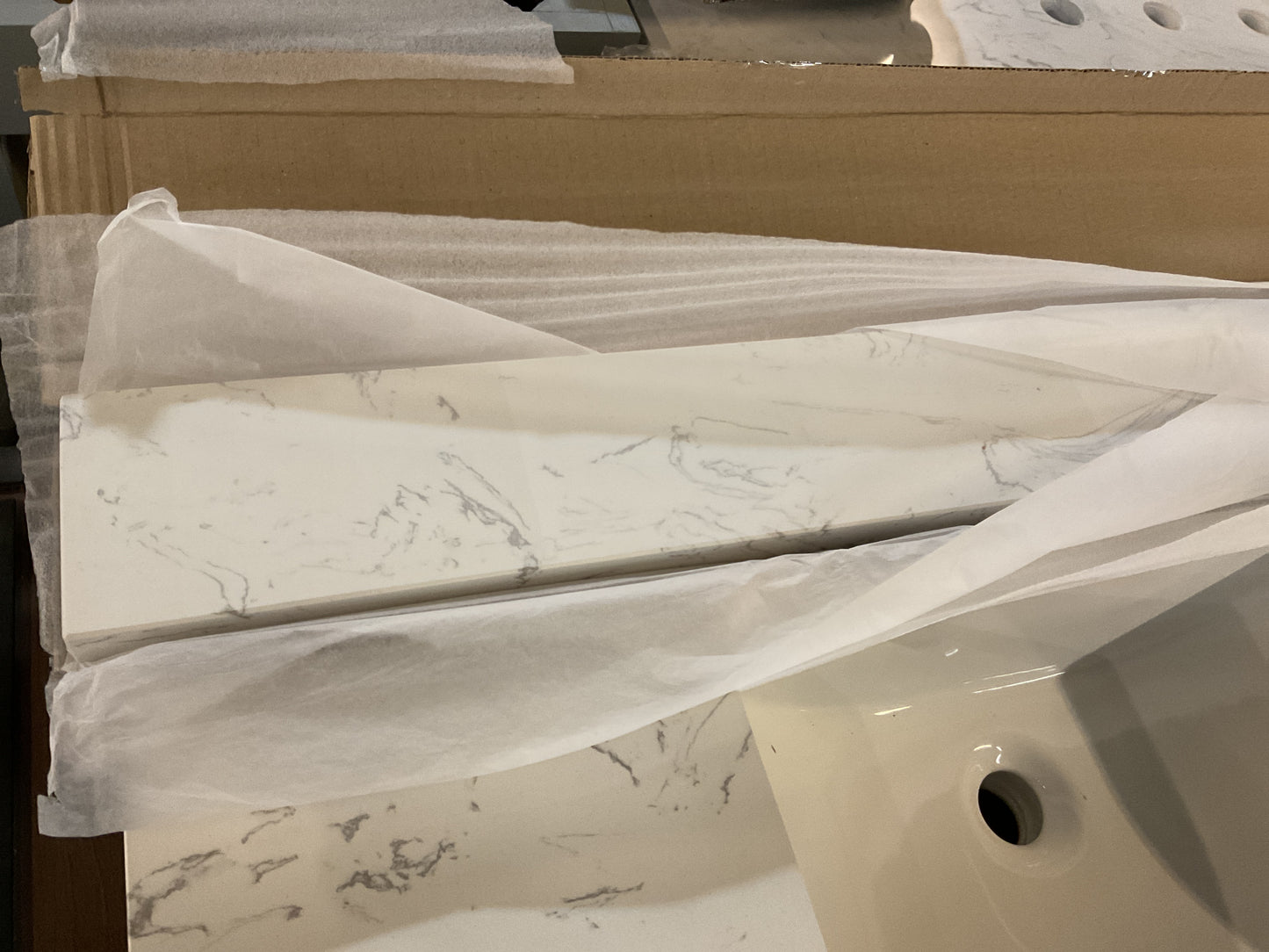 36” Engineered Marble Vanity Top w/Sink