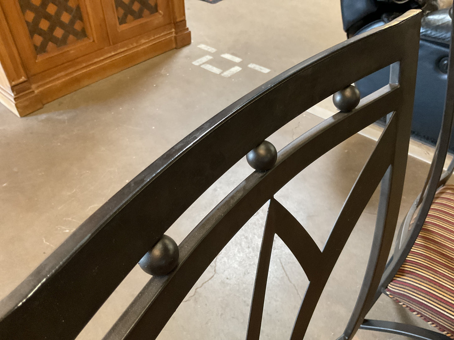 Upholstered Metal Chairs (Set of 4)