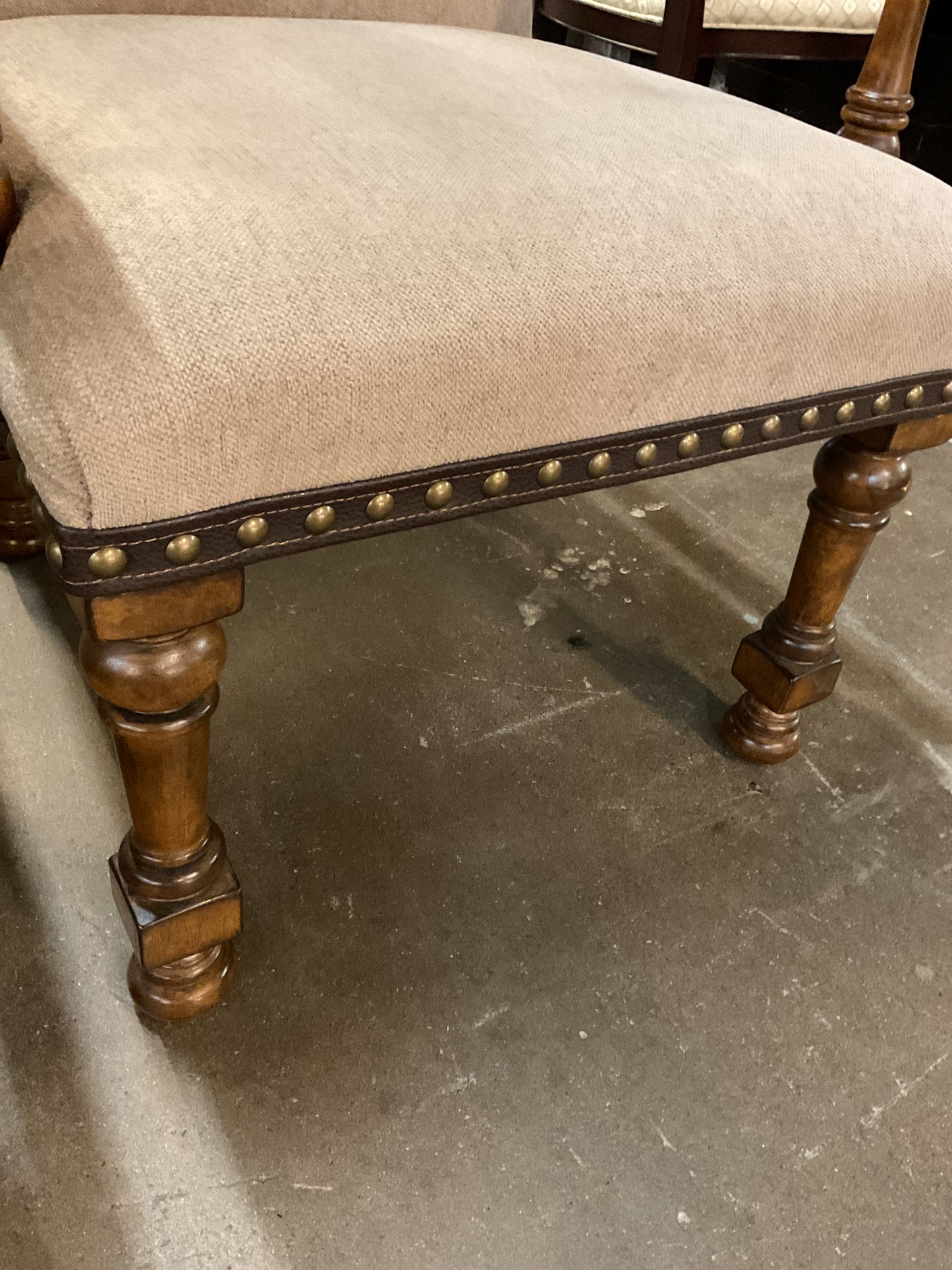 Dining Upholstered Arm Chair w/Nailheads