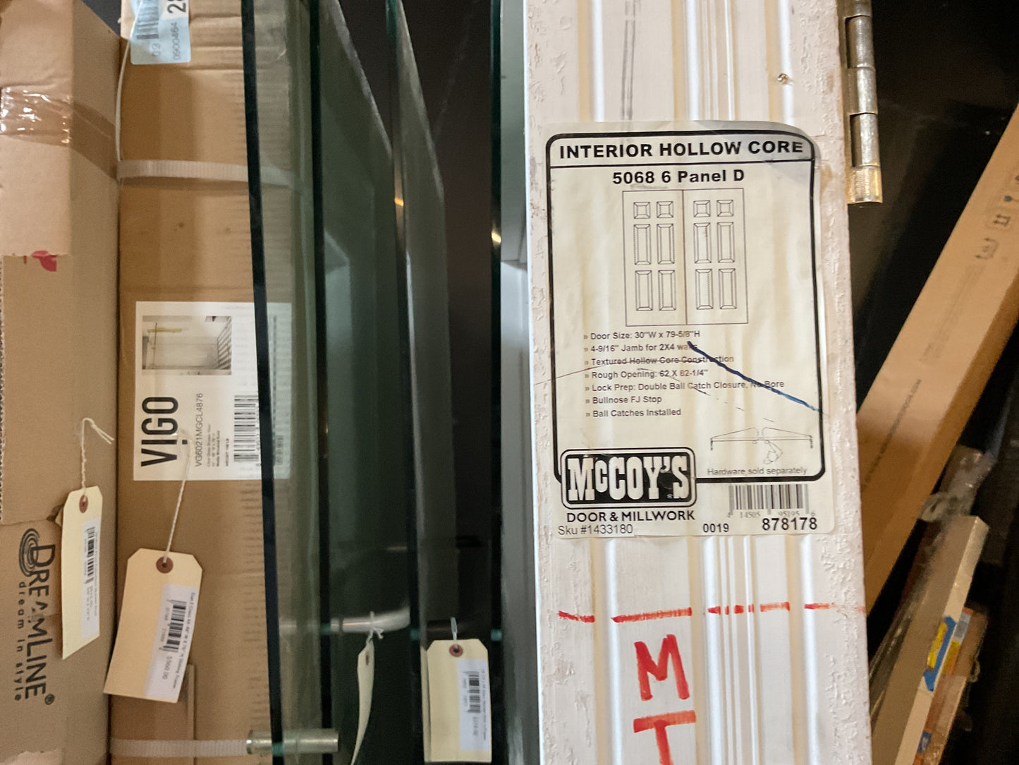 60” x 80” Double Hollow Core Interior Doors