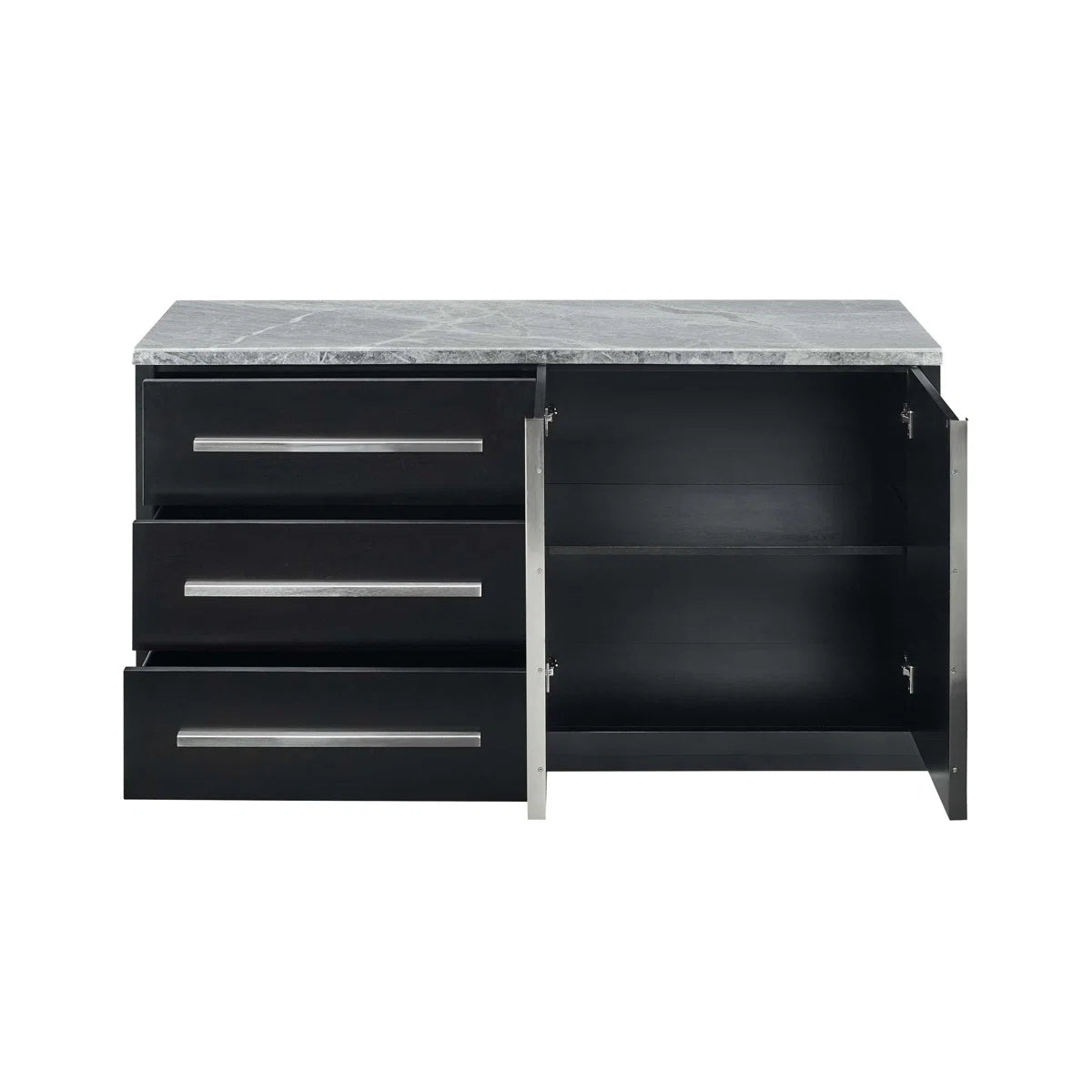 Anxhela 66” Marble Top Credenza/Drink Station