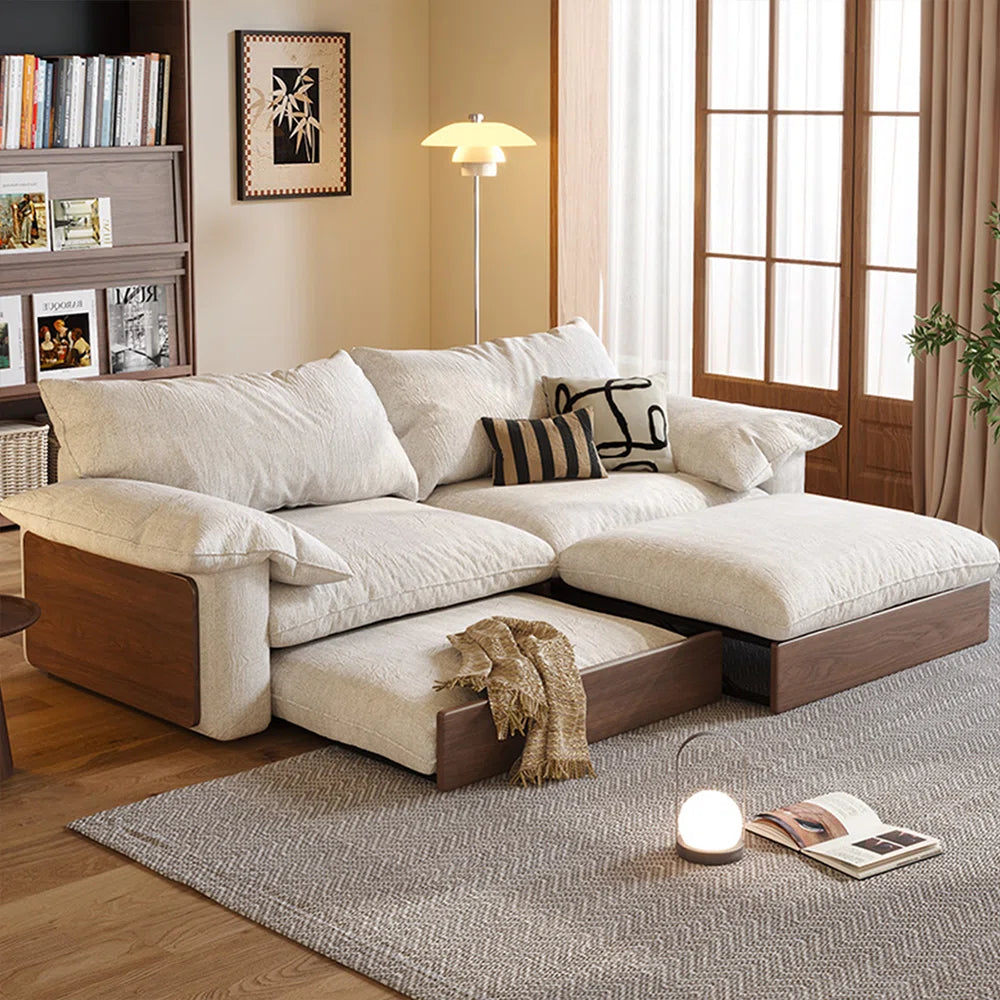 Retro-Style Folding Sofa Bed