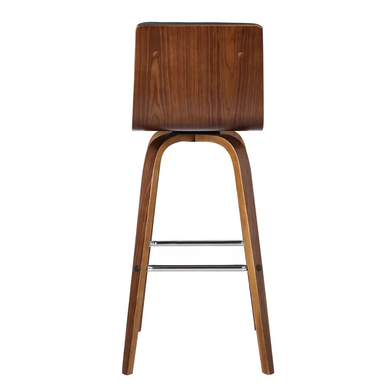 Hiram Solid Wood Swivel Bar Stool
