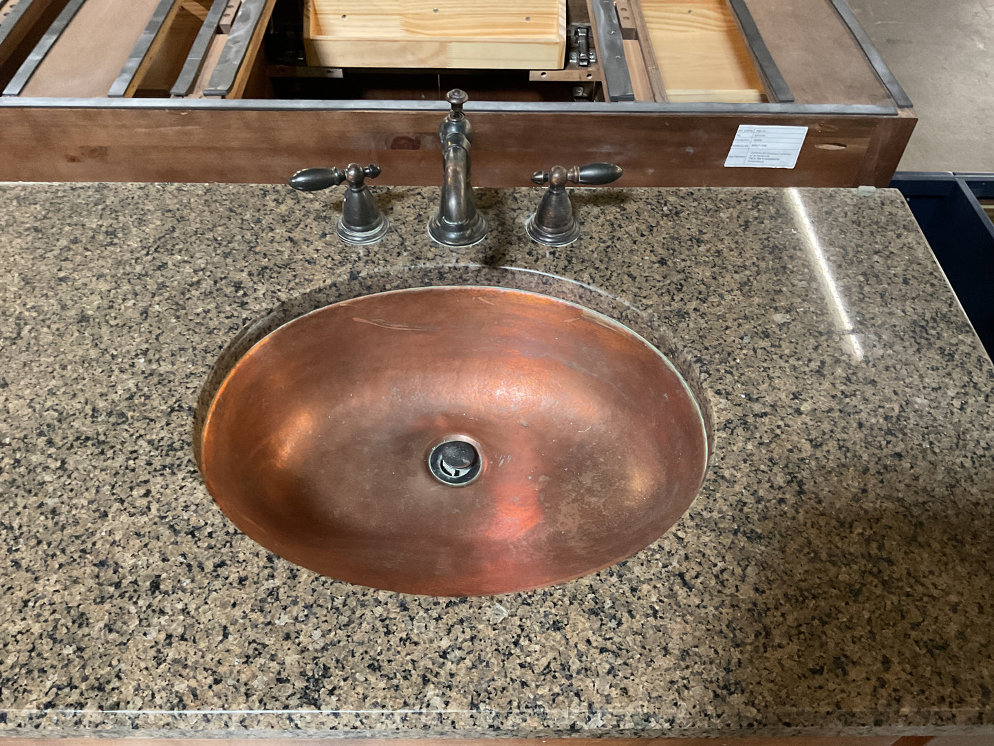 Solid Wood Sink Base w/Granite Top