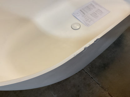 67” Eden Acrylic Freestanding Tub - Matte White