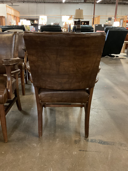 Leather Arm Chair w/Nailheads