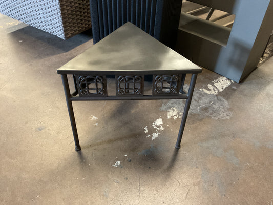 Triangular Iron Outdoor Side Table
