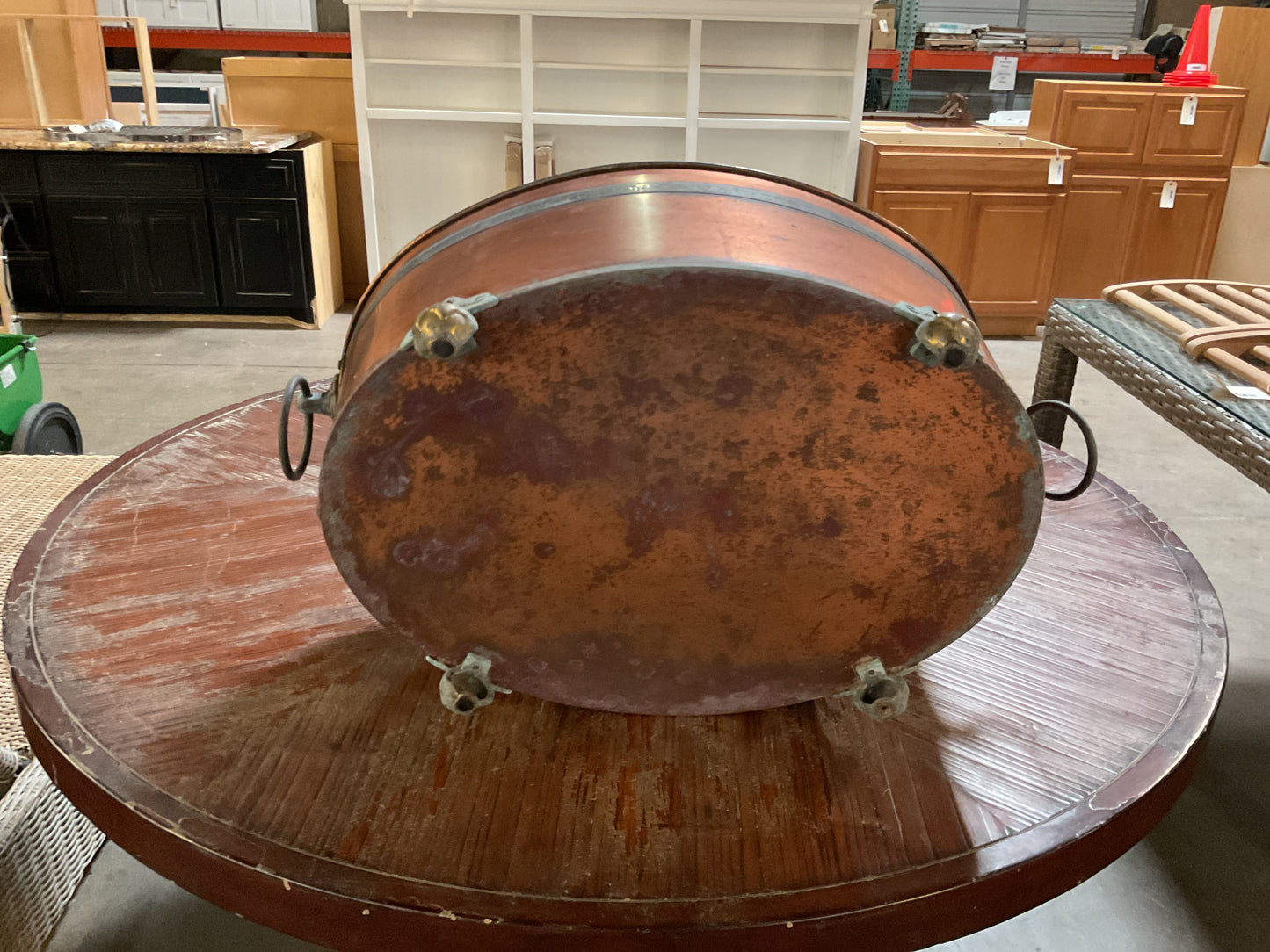 Vintage Copper Tub w/ Brass Detailing