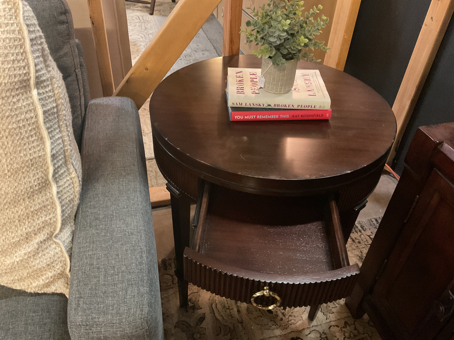 Solid Wood End Table w/ Storage