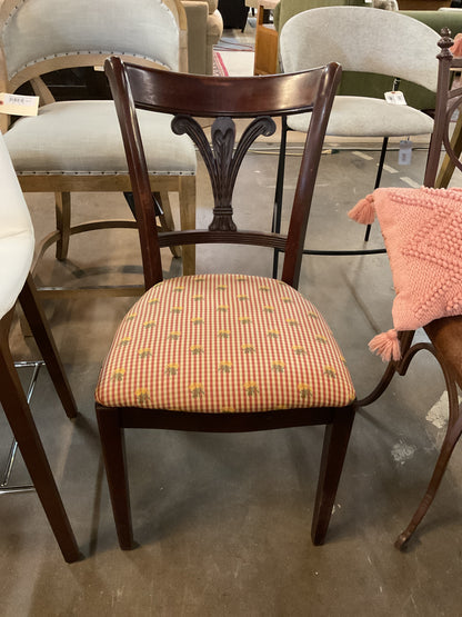 Mid Century Upholstered Floral Chair