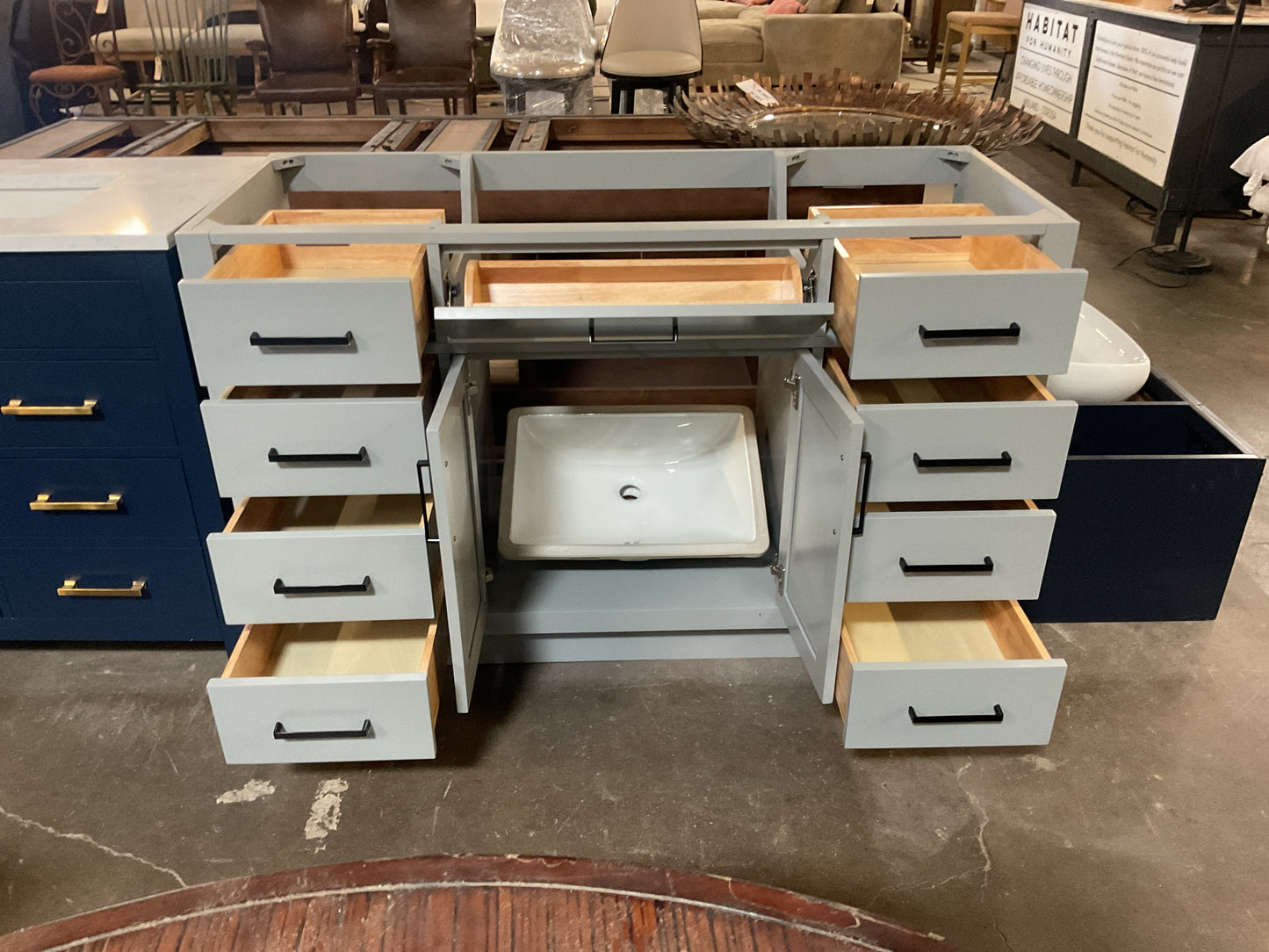 Tidworth 54” Single Bathroom Vanity w/o Top