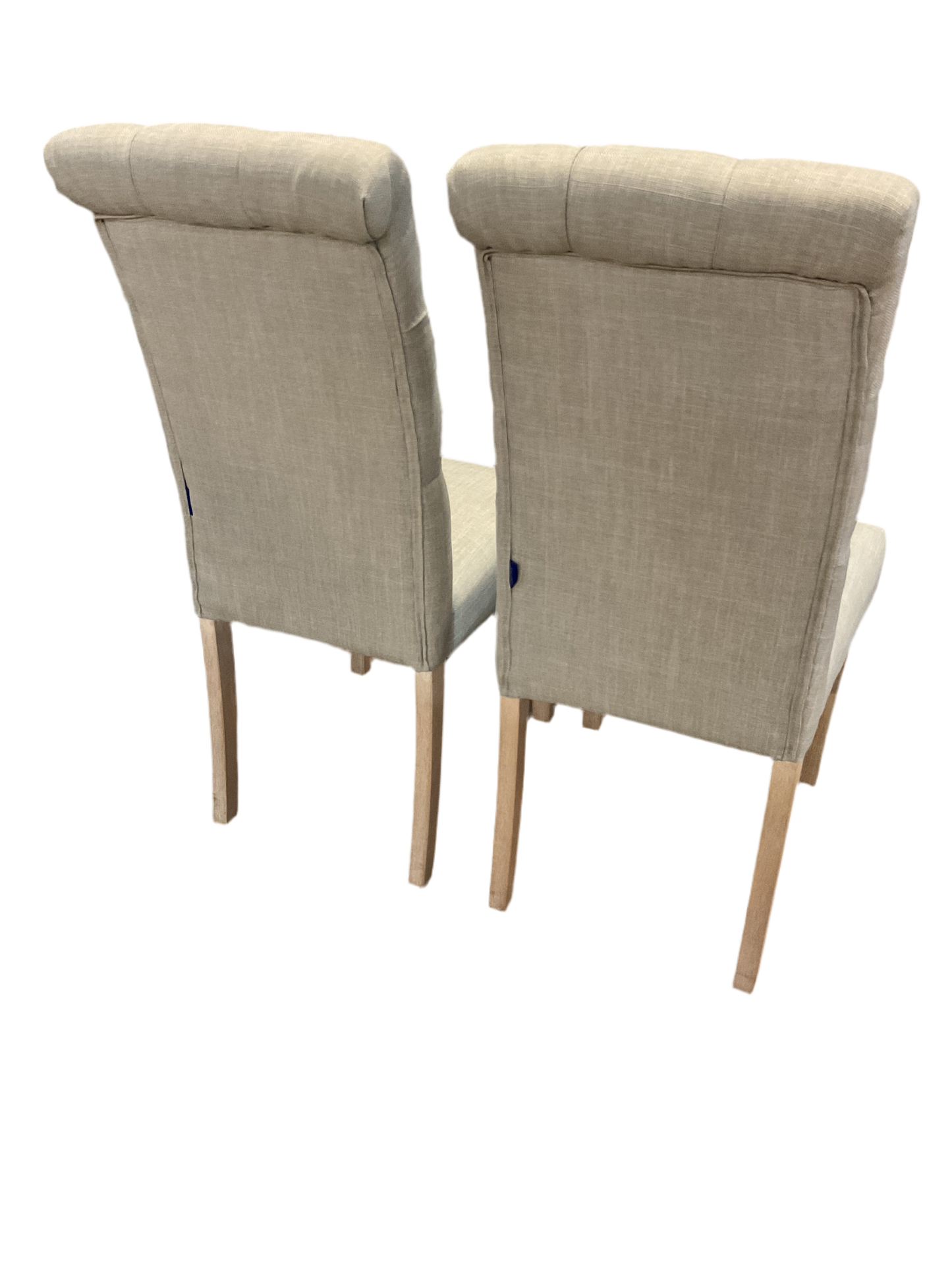Tufted Linen Upholstered Dining Chairs (Set of 2)
