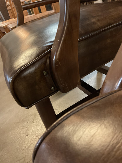 Leather Arm Chair w/Nailheads