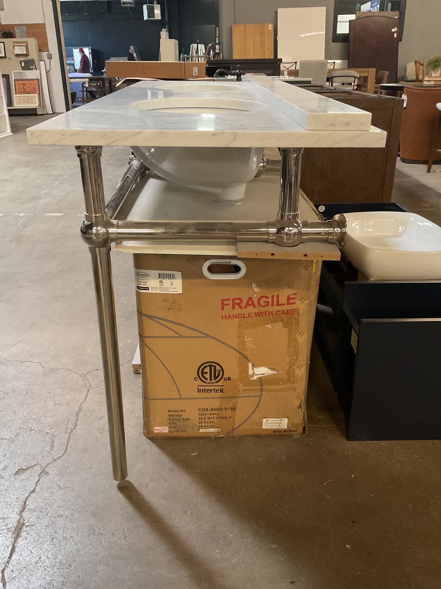 Embassy Wall Mount Vanity w/Stone Top