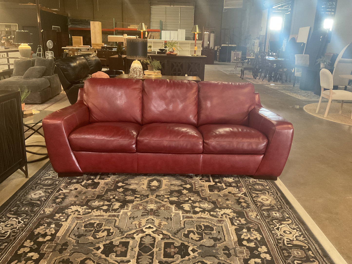 Three Seat Leather Sofa