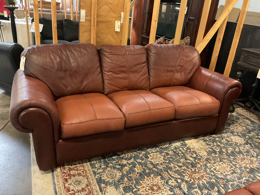 Whipstitch Leather Sofa