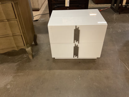Modrest Token - Sleek High Gloss 2 Drawer Nightstand