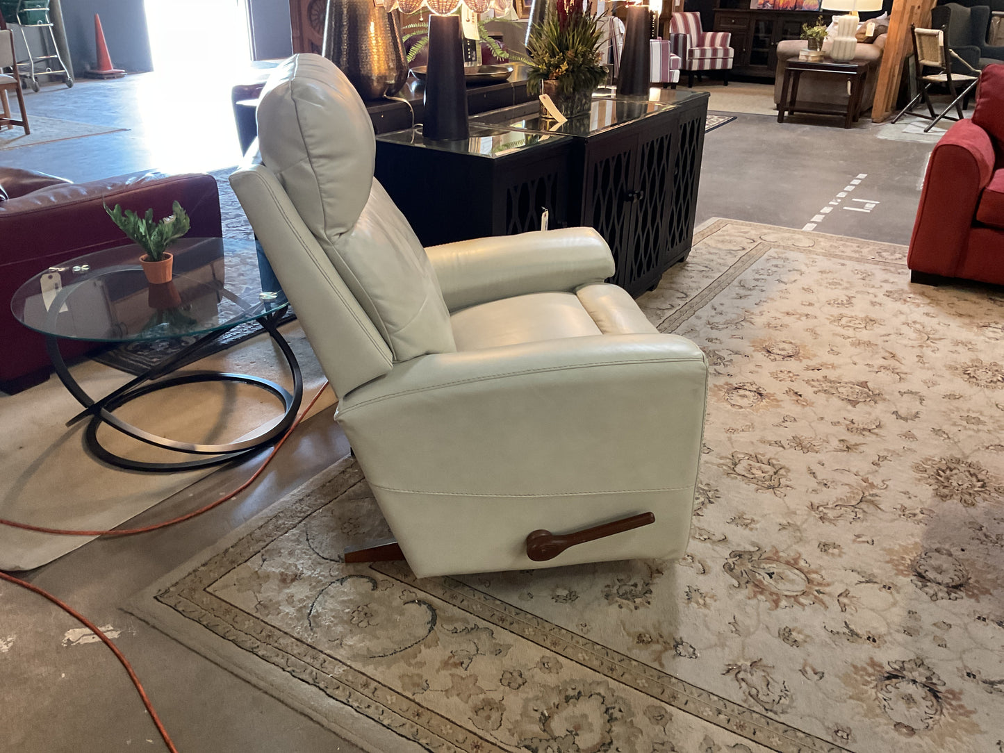White Leather Rocker Recliner