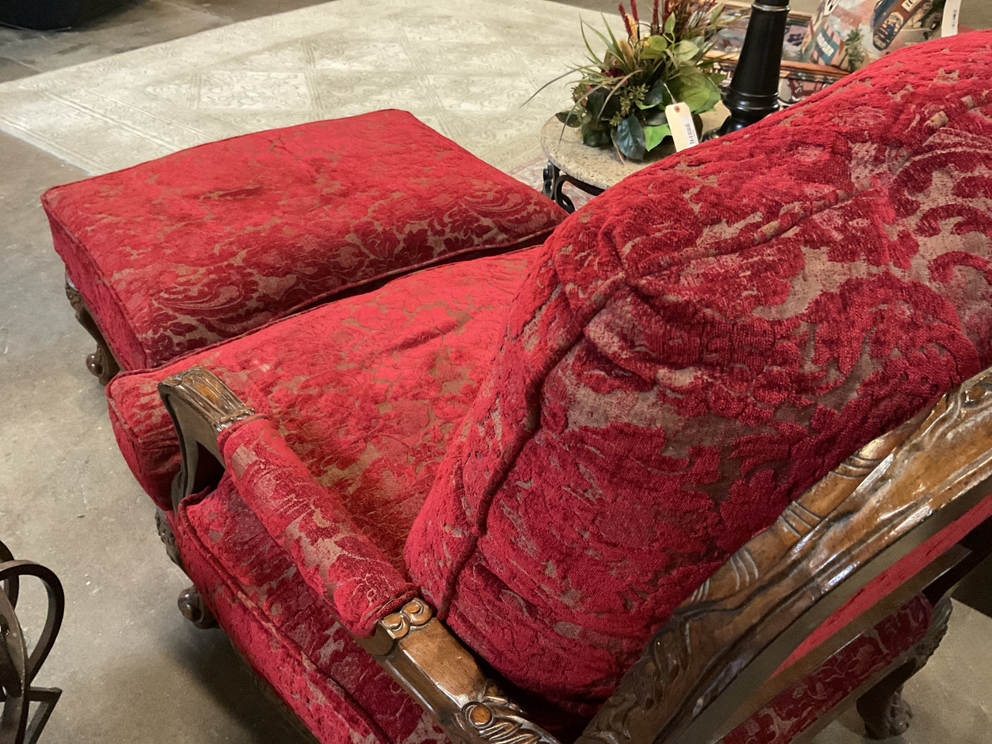 Louis XV Style Armchair w/Ottoman
