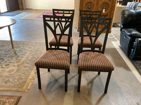 Upholstered Metal Chairs (Set of 4)