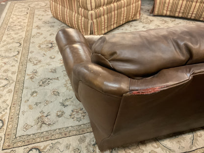 Tufted Faux Leather Sofa