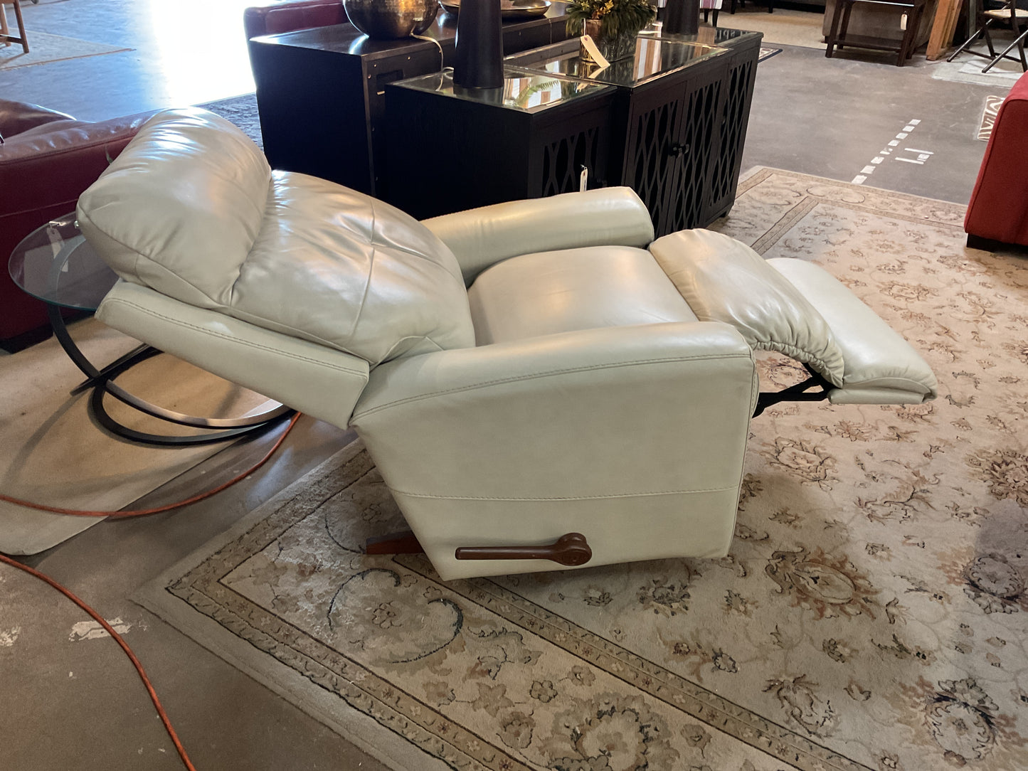 White Leather Rocker Recliner