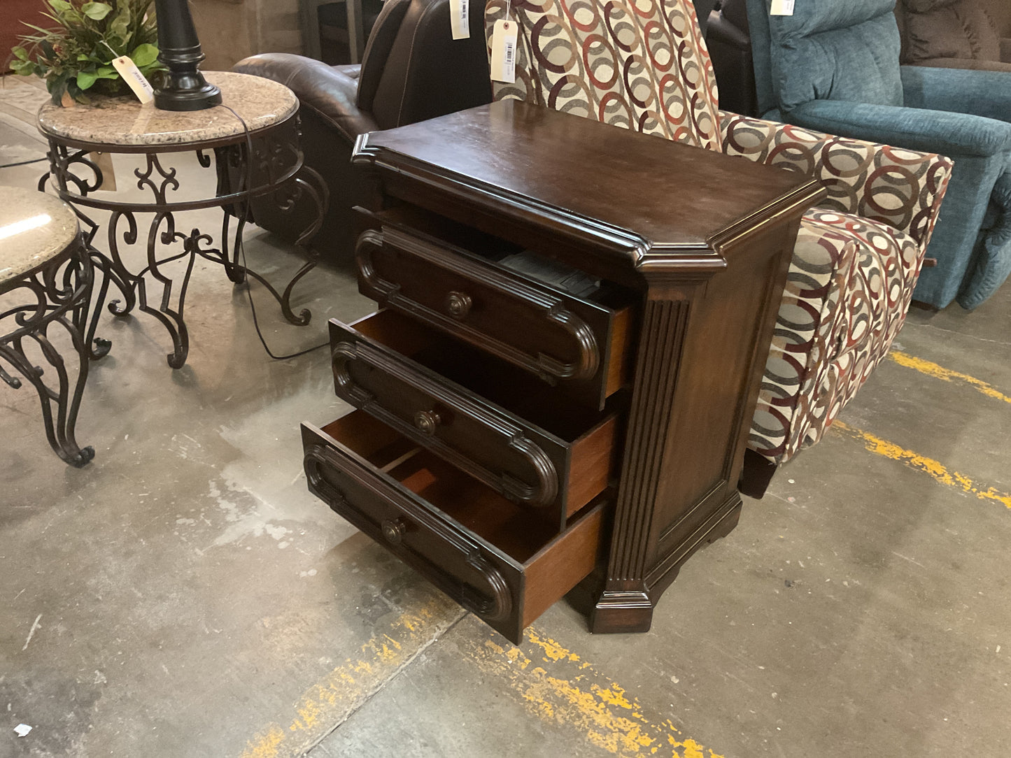 Reddick 3 Drawer Nightstand