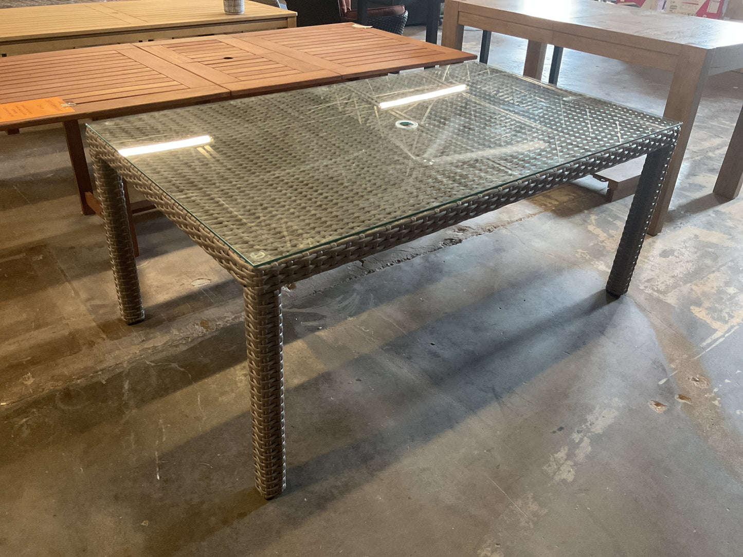 Sperber Glass Outdoor Dining Table
