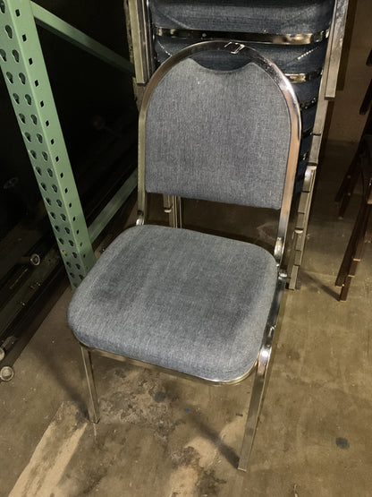 Blue Upholstered Stackable Chairs