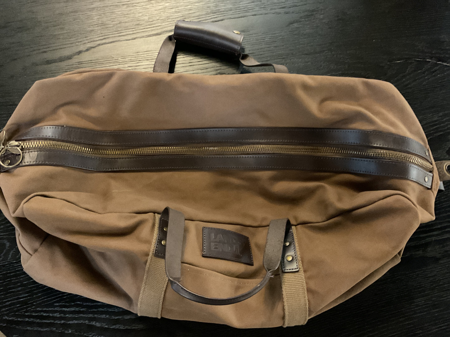 Land’s End Waxed Canvas Travel Duffle Bag