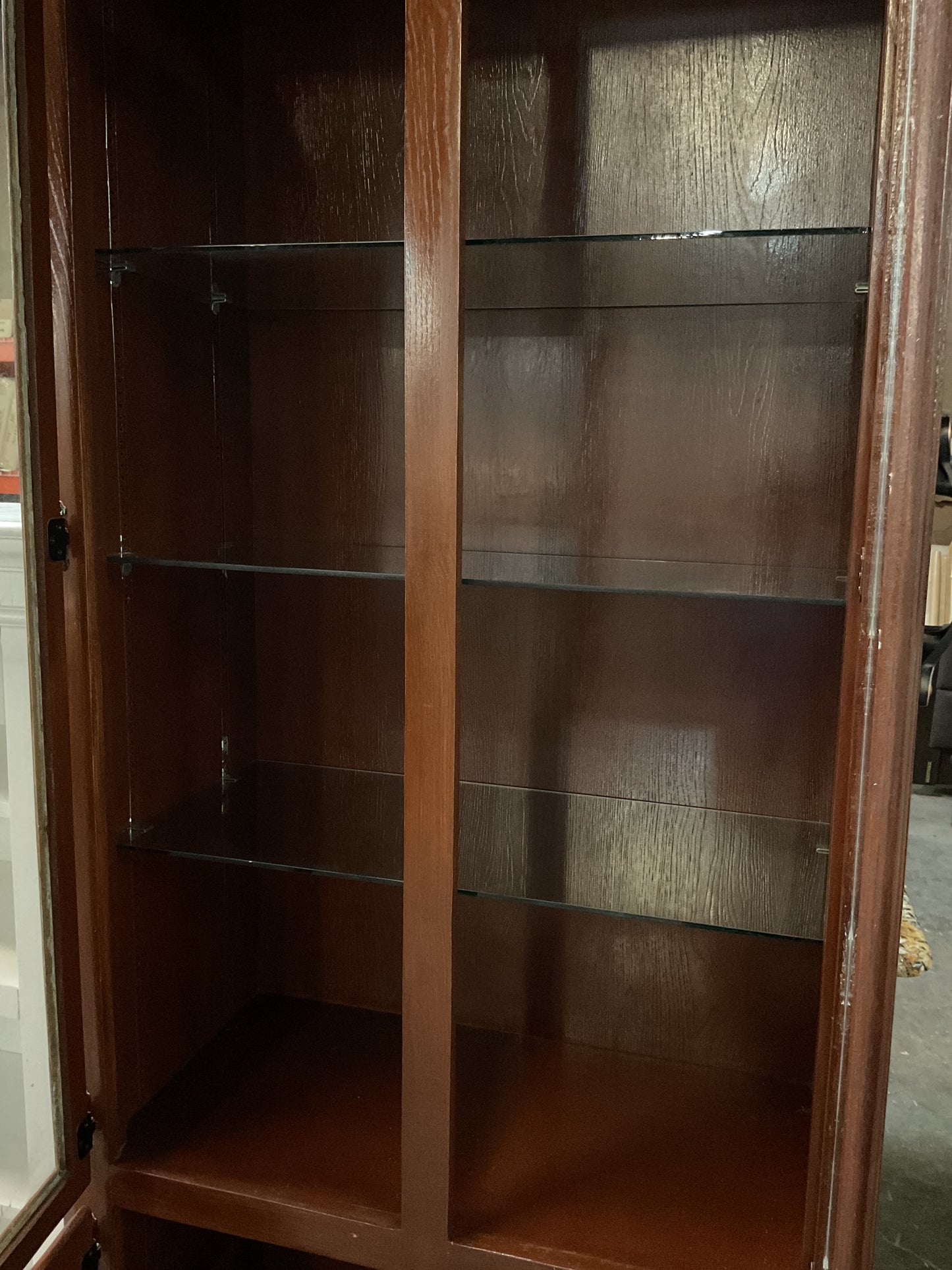 Storage Cabinet w/Glass Shelves