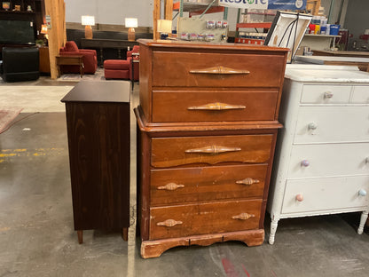 Vintage Wood 5 Drawer Chest of Drawer