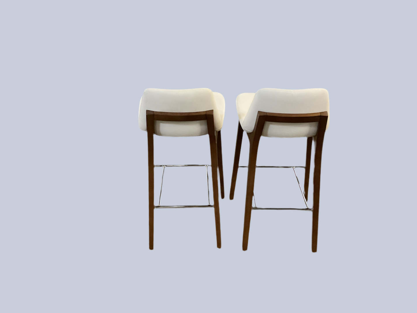 Pera Wood Handle Back Counter Stool