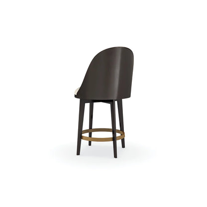 Vegan Leather Swivel Counter Stool by Caracole