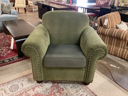 Custom Upholstered Velvet Club Chair