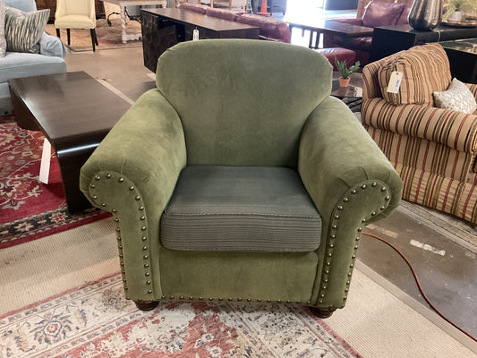 Custom Upholstered Velvet Club Chair
