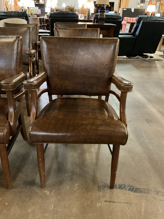 Leather Arm Chair w/Nailheads