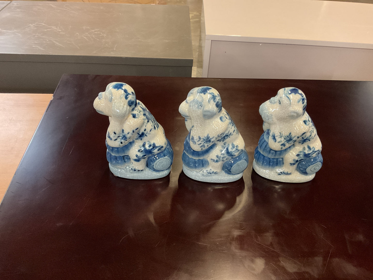 Chinoiserie Porcelain Monkeys (Set of 3)