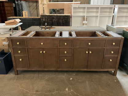 Kazuki 84” Double Bathroom Vanity (No Top)