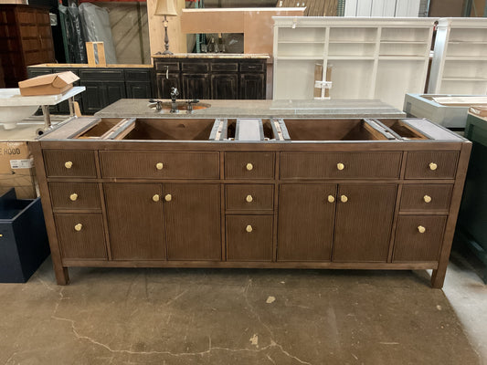 Kazuki 84” Double Bathroom Vanity (No Top)