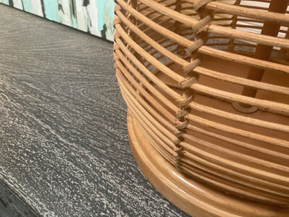Rattan & Wood Coastal Lamp