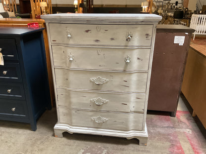 Vintage Distressed 5 Drawer Chest