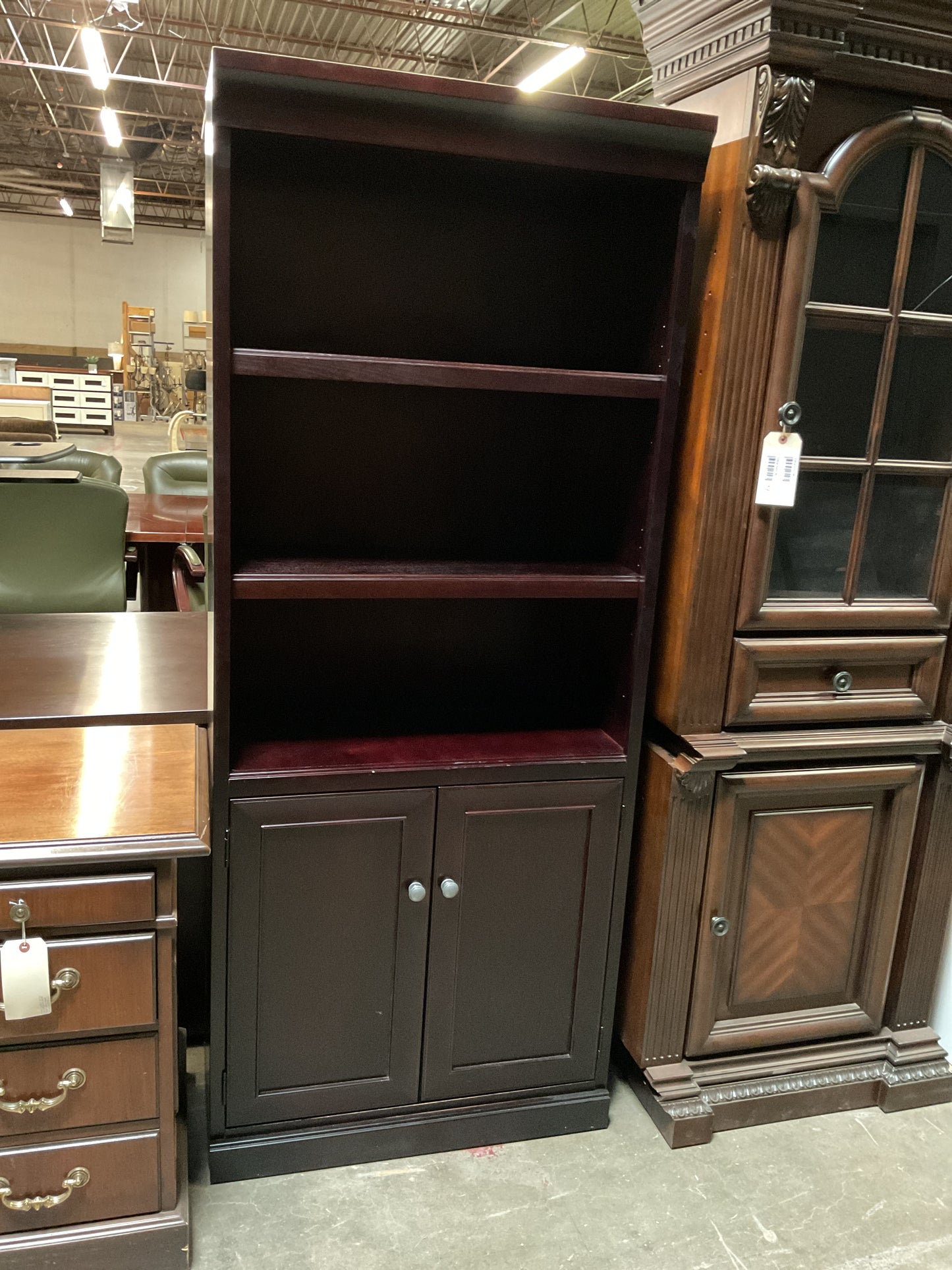 Martin Furniture Fulton Executive Bookcase w/Storage